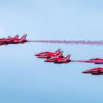 Red Arrows over Ryde for Armed Forces Day 2024