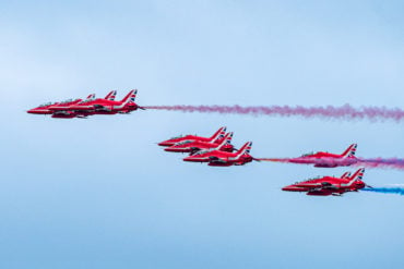 Red Arrows over Ryde for Armed Forces Day 2024