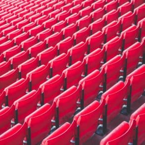 Rows and rows of red seating