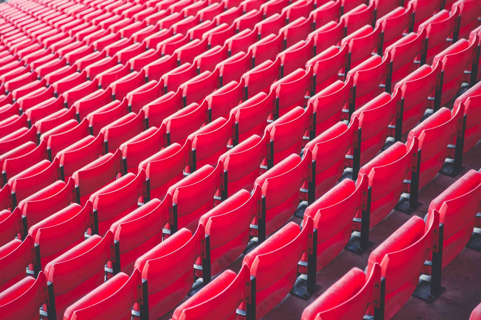 Rows and rows of red seating