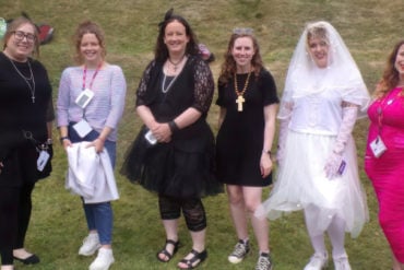 Pupils dressed up at the St Catherine's Summer Fair