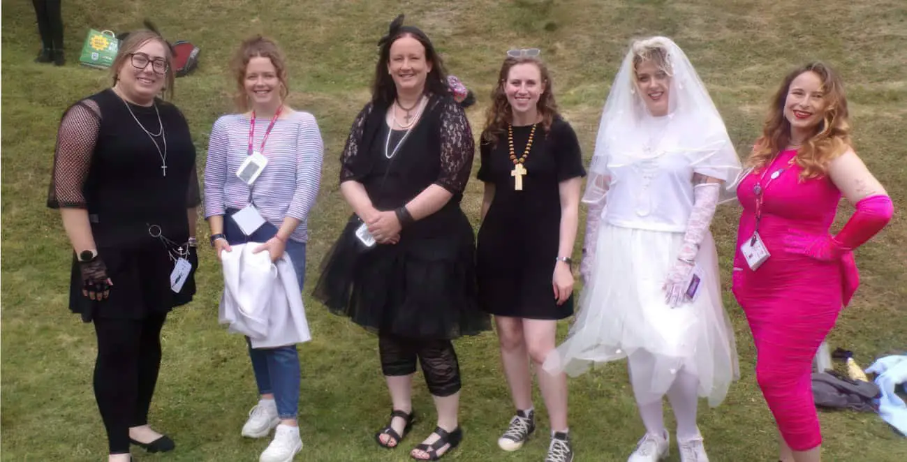 Pupils dressed up at the St Catherine's Summer Fair