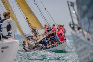 Boats taking part in the The 16th edition of The Taittinger Royal Solent Yacht Club Regatta
