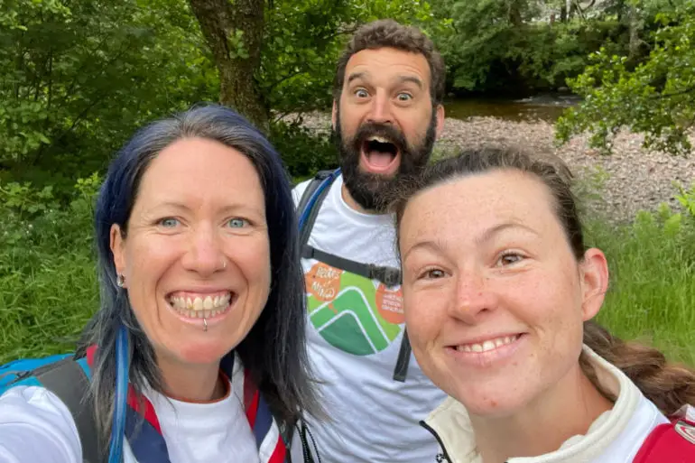 Lawrence Bates, Mary Lenton and Sandra Peelo at Ben Nevis