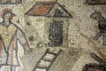 The 4th century Gallus Mosaic with the cockerel-headed man. Brading Roman Villa Trust.