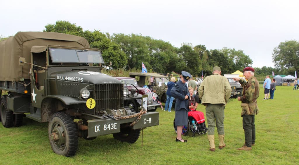 Trucks on display at Flying Forties Event at Wight Aviation Museum