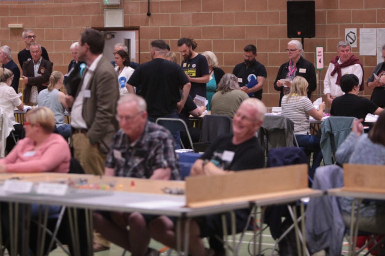 distance view of the counting hall