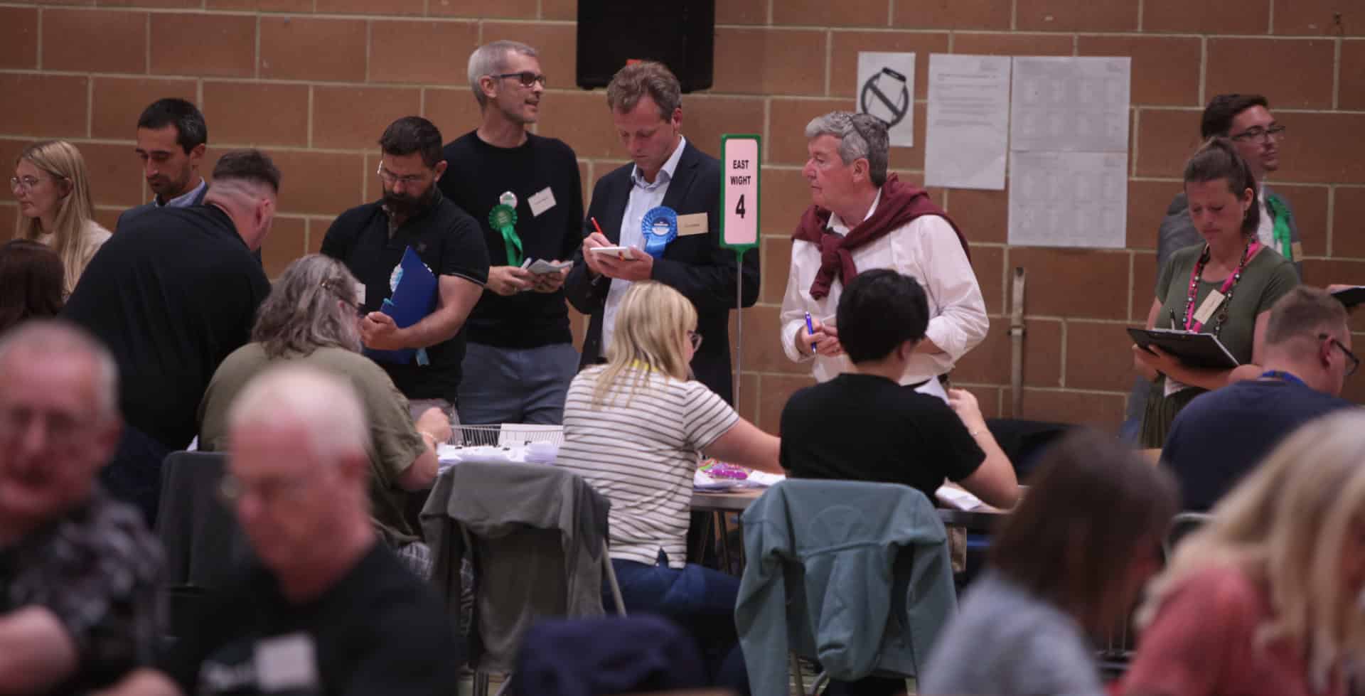 election count - with joe robertson, charity garnett, steohen cockett and reform supporters