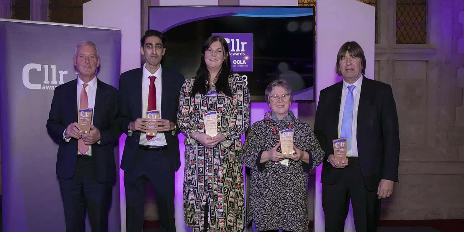 Winners of the 2023 Councillor Awards with their trophies