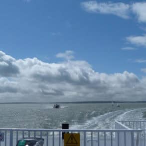 Ferry Wash with yachts in the solent