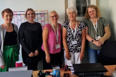 Left to right; Kate Honey, Laura Haytack, Tracy Early, Carol Nicholl, Liz Tapsell