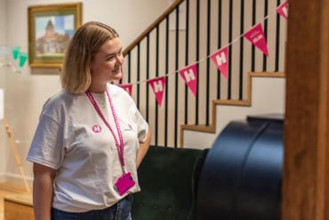 Person standing in a property for Heritage Open Day