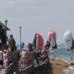 Cowes week finish line with shoreside spectators