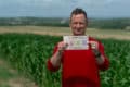 Presenter Matt Allwright shows off an original weekend festival ticket - £3