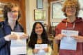 Priory school students with their results