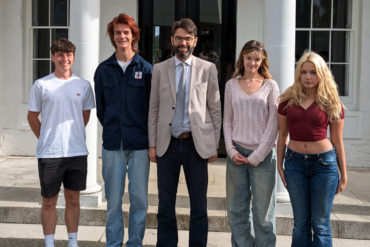 Ryde School pupils with Head teacher