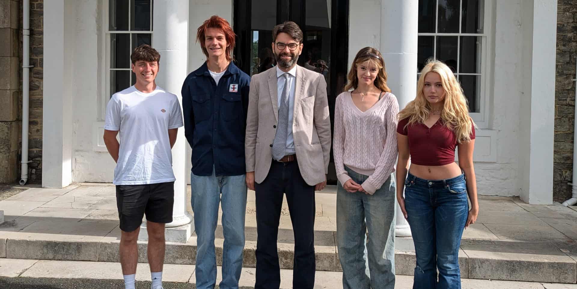 Ryde School pupils with Head teacher