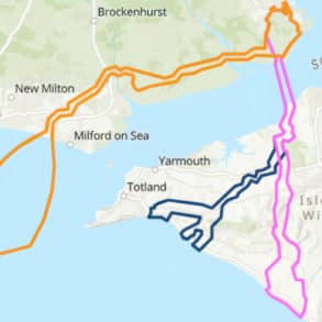 Solent CO2 Pipeline map of the three possible routes