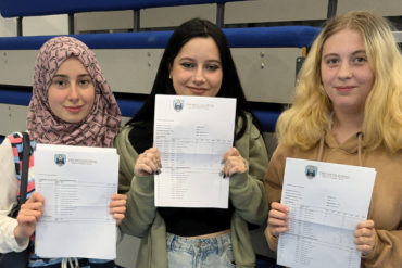 Some of The Bay students with thei results