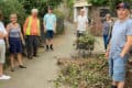 Volunteers clearing the path by battery gardens