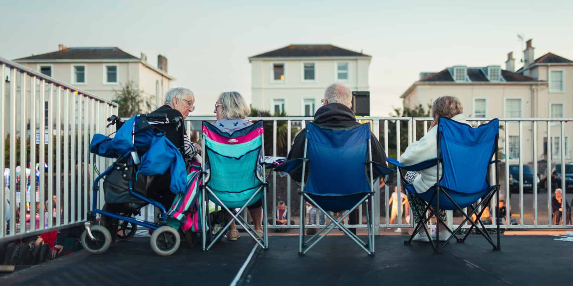 People on the accessible viewing platform for ryde carnival