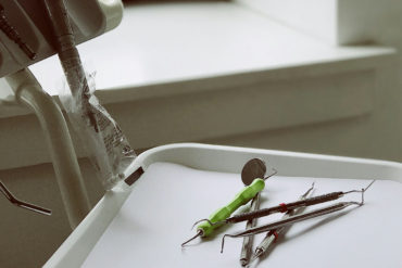 dental chair and tools