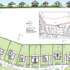 landscape lane plans - street scene - Peter Ferns Architecture