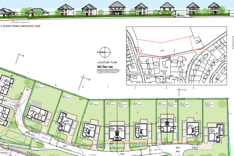 landscape lane plans - street scene - Peter Ferns Architecture