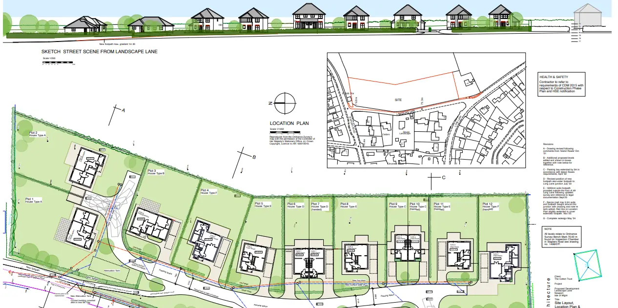 landscape lane plans - street scene - Peter Ferns Architecture