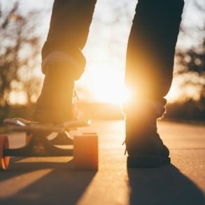 person on a skateboard