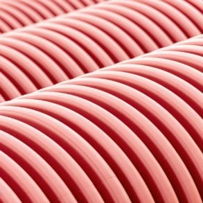 red ribbed pipe