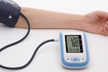 Blood pressure monitor on arm