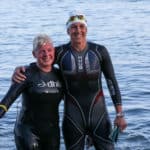 Crys and swim buddy Holly Bartley - RNLI - Pete Johnstone