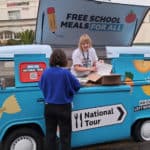 Free School meals bus at the Bournemouth conference