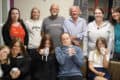 Freshwater Parish Council Chair Cllr Emma Cox, Volunteers Tammy, Andrew and Gary and Cllr Natalie Thomas and Faye. Front row young people from left, Maddie, Rosie, Sophie, Grace and Gia