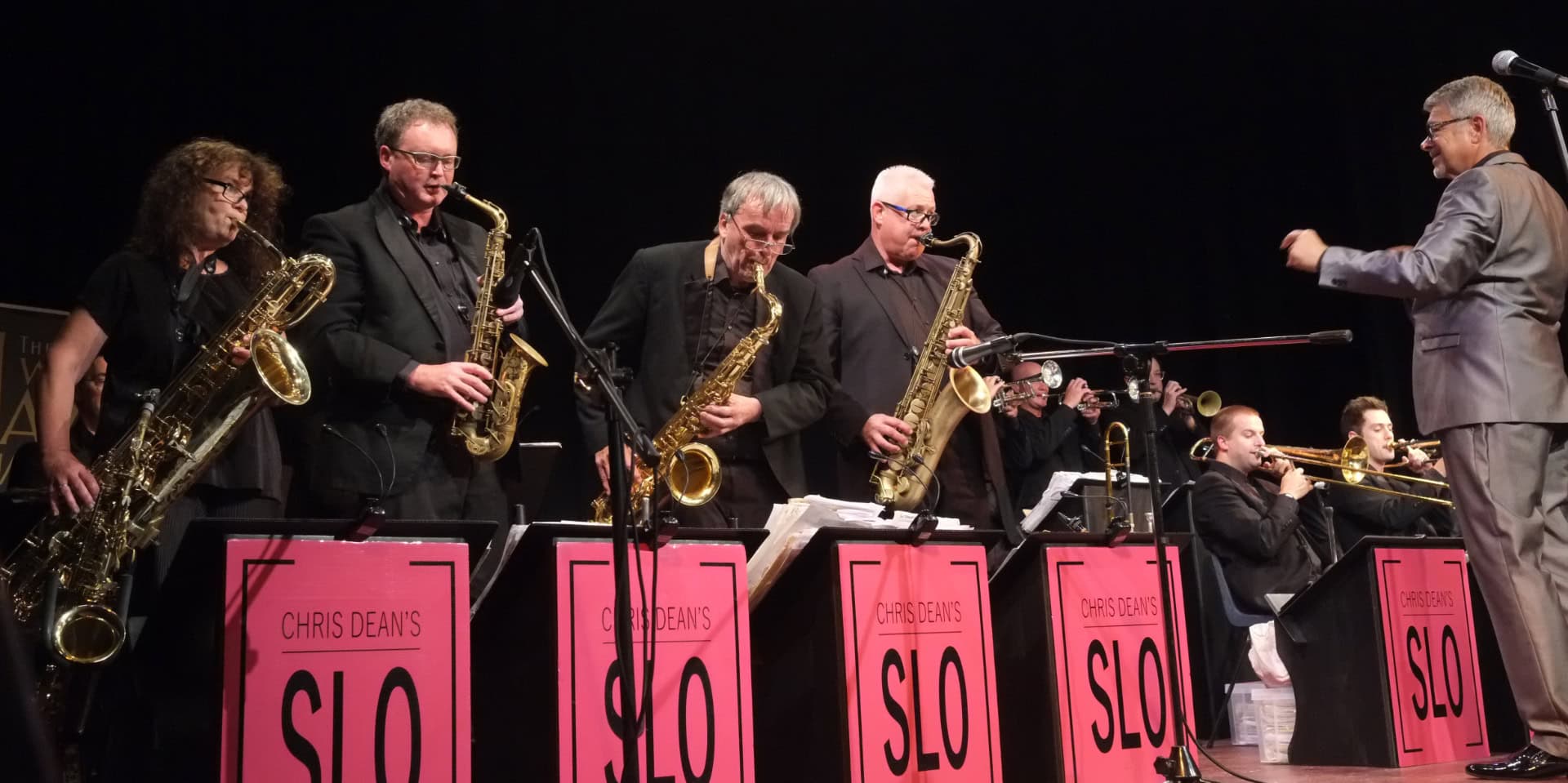 Musicians on stage at the Isle of Wight Jazz Weekend