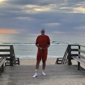 Iain McKie by the beach