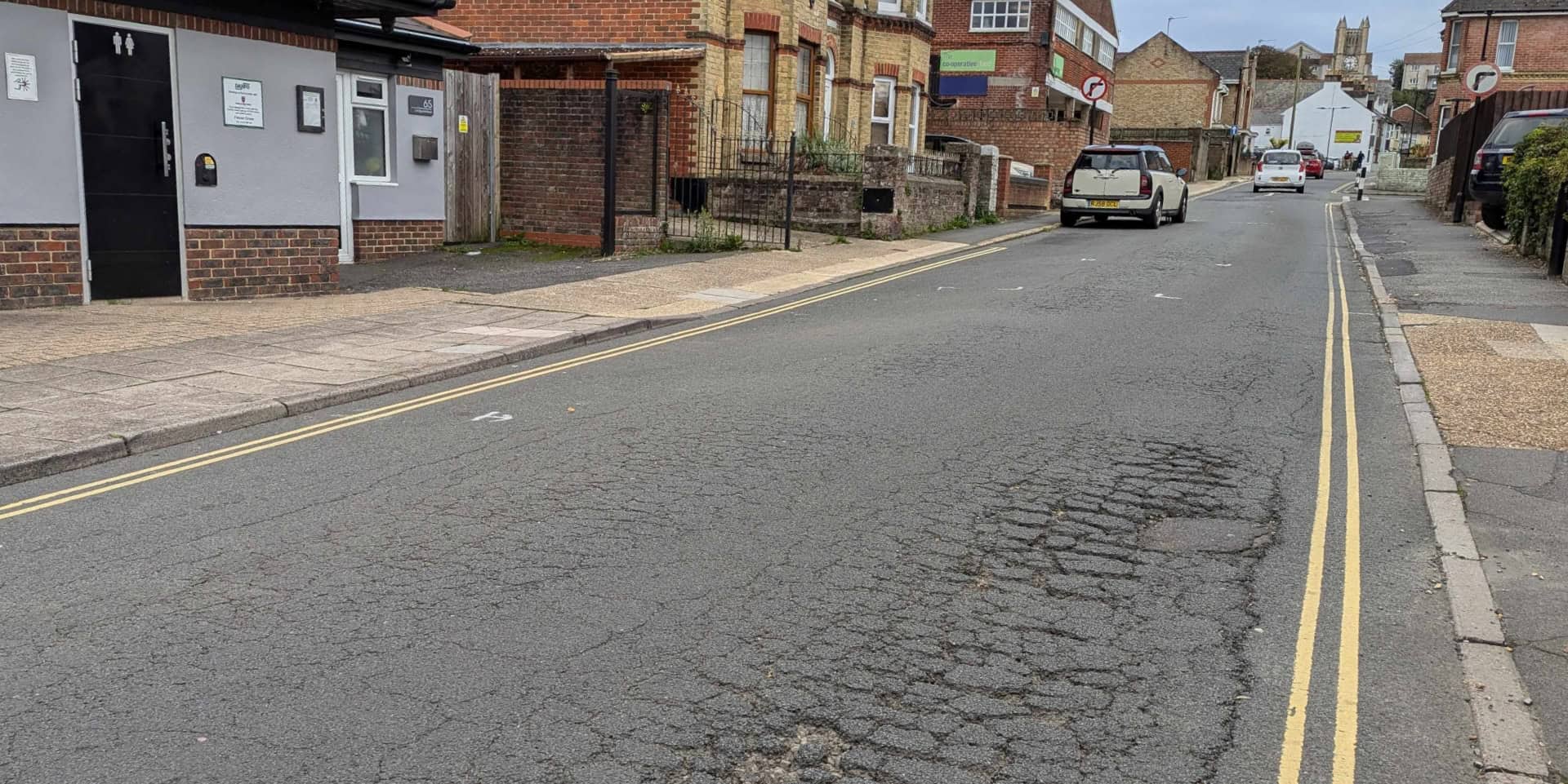 Landguard Road surface in Sept 2024