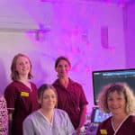 Lisa Brodie, Friends of St Mary’s Hospital Shop Manager, Debbie Beare and Rebecca Egerton (Sonographers), Emily Allen (Student Sonographer) and Lauren Siegal (Radiographic Assistant).