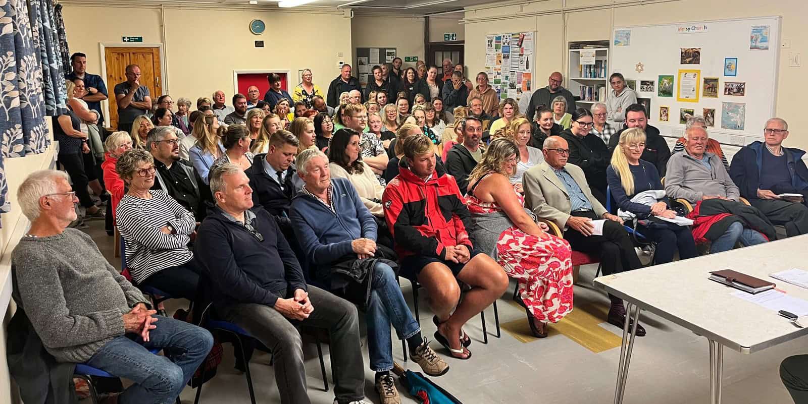 Parents at Oakfield school meeting