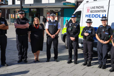 PCC Donna Jones at the Southampton live facial recognition trial this week