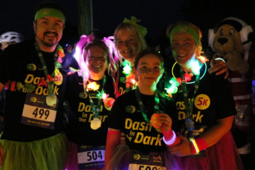 People taking part in dash in the dark event