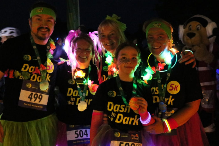 People taking part in dash in the dark event