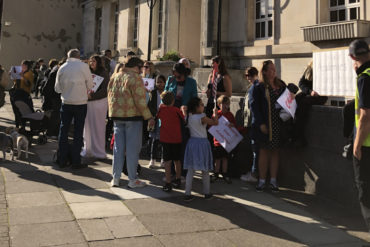 School protest outside County Hall