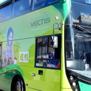 southern vectis bus at st james's square