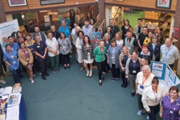 Those attending the Healthcare Careers festival in Lord Louis Library