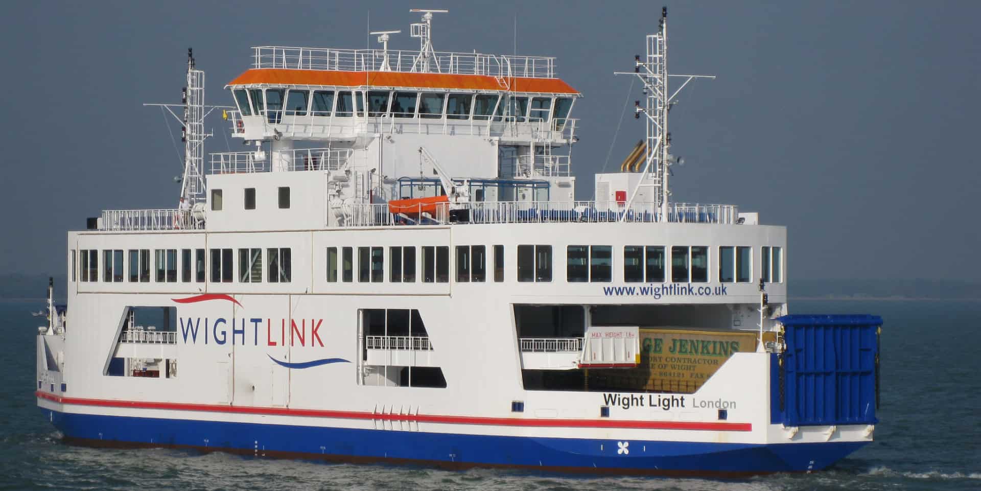 Wight Light Wightlink ferry on Yarmouth to Lymington route