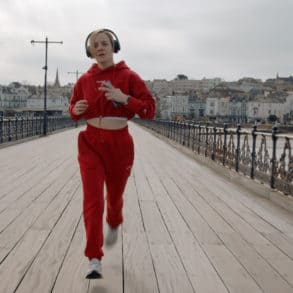 Zoe Portsmouth running on Ryde Pier