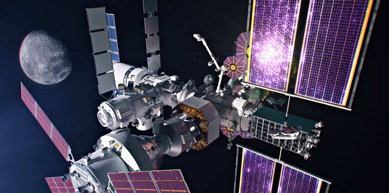 Image of the international space station in space