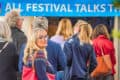 iw literary festival queue to tent